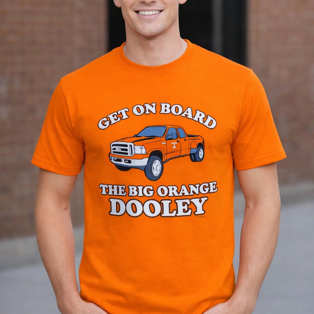 TN Vols Retro “Get On Board The Big Orange Dooley” Orange Graphic T-Shirt